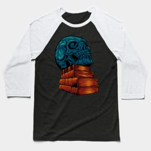 Skulls on books - Dark Academia Baseball T-Shirt